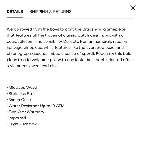 Michael Kors Bradshaw Gold Watch - Picture 8 of 8